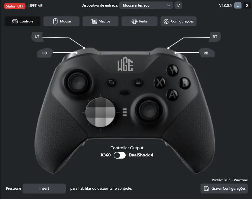 EMULADOR DE CONTROLE WARZONE & BO6