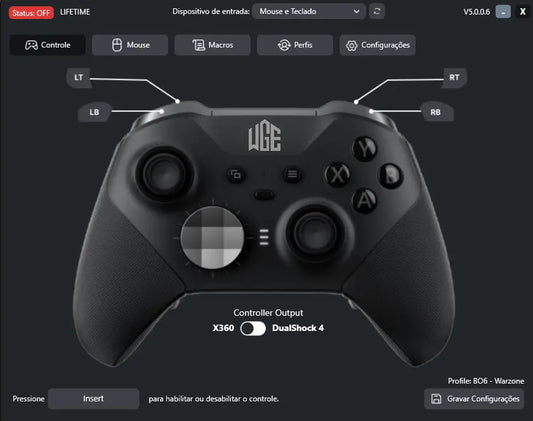 EMULADOR DE CONTROLE WARZONE & BO6