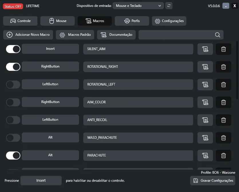 EMULADOR DE CONTROLE WARZONE & BO6